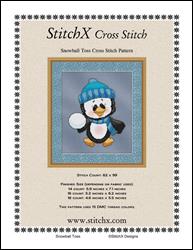 Snowball Toss Winter Penguin / StitchX Craft Designs