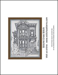 Old House Monochrome Vintage Nostalgia / StitchX Craft Designs