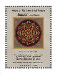 Hearts on Fire Cross Stitch / StitchX Craft Designs