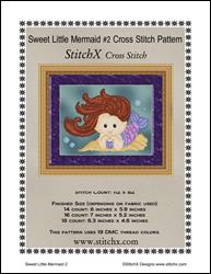 Sweet Little Mermaid #2 Cross Stitch Pattern / StitchX Craft Designs