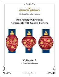 Red Faberge Christmas Ornaments Collection 2 (3 designs) / Solaria Gallery