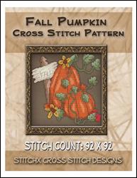 Fall Pumpkin Cross Stitch Pattern / StitchX Craft Designs