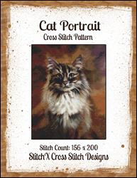 Cat Portrait Cross Stitch / StitchX Craft Designs