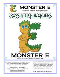 Monster Letter E / Cross Stitch Wonders