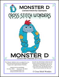 Monster Letter D / Cross Stitch Wonders