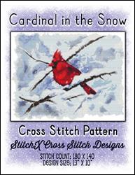 Cardinal in the Snow / StitchX Craft Designs