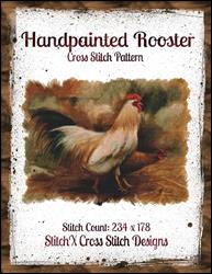 Hand Painted Rooster Cross Stitch / StitchX Craft Designs