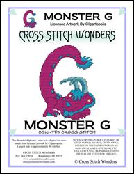 Monster Letter G / Cross Stitch Wonders