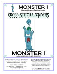 Monster Letter I / Cross Stitch Wonders