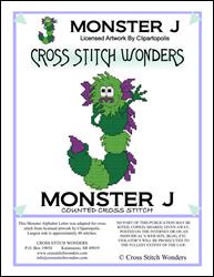 Monster Letter J / Cross Stitch Wonders