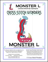 Monster Letter L / Cross Stitch Wonders