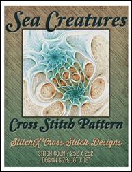 Sea Creatures Fractal Cross Stitch Design / StitchX Craft Designs