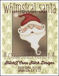 Whimsical Santa Cross Stitch Pattern / StitchX Craft Designs