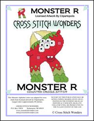 Monster Letter R / Cross Stitch Wonders