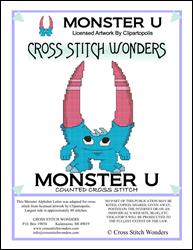 Monster Letter U / Cross Stitch Wonders