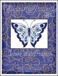 Elegant Butterfly No. 1 Cross Stitch Pattern / StitchX Craft Designs