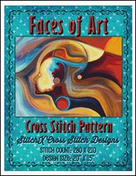 Faces of Art Cross Stitch Pattern / StitchX Craft Designs