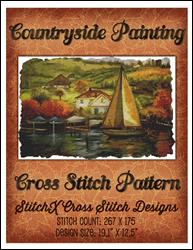 Countryside Painting Cross Stitch Pattern / StitchX Craft Designs