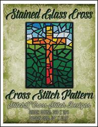 Stained Glass Cross - Cross Stitch Pattern / StitchX Craft Designs