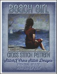 Beach Girl Cross Stitch Pattern / StitchX Craft Designs