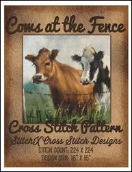 Cows at the Fence Cross Stitch Pattern / StitchX Craft Designs