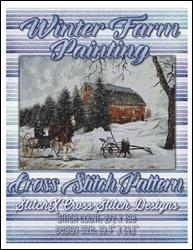 Winter Farm Painting Cross Stitch Pattern / StitchX Craft Designs