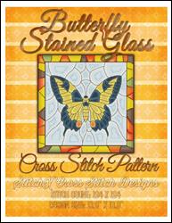 Butterfly Stained Glass Cross Stitch Pattern / StitchX Craft Designs