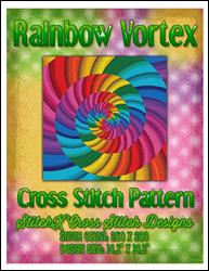 Rainbow Vortex Cross Stitch Pattern / StitchX Craft Designs