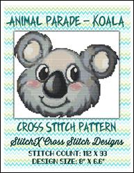 Animal Parade Koala Cross Stitch Pattern / StitchX Craft Designs