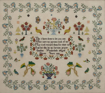 Emeline Vanderbelt 1828 / Queenstown Sampler Designs