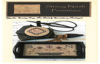 Quaker Sewing Tray, Pin Disk &Strawberry Pinkeep / Stacy Nash Designs