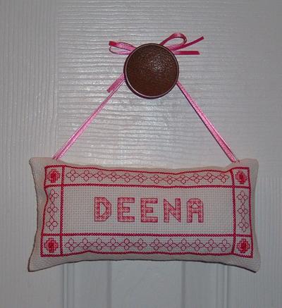 Gingham Girl Door Sign / DJ's Dreams