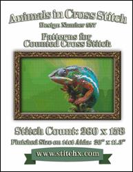 Bright Chameleon Cross Stitch Pattern / StitchX Craft Designs