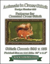 Bushy-Tailed Squirrel Cross Stitch Pattern / StitchX Craft Designs