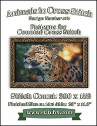 Leopard Close-Up Cross Stitch Pattern / StitchX Craft Designs