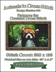 Red Raccoon Cross Stitch Pattern / StitchX Craft Designs