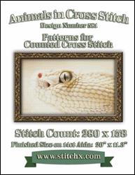 White Rattlesnake Cross Stitch Pattern / StitchX Craft Designs