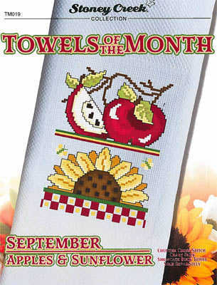 Towels Of The Month - September Apples & Sunflower (TM019) / Stoney Creek