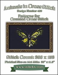 Glowing Butterfly Cross Stitch Pattern / StitchX Craft Designs