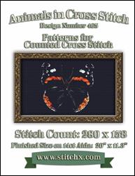 Bright Orange Butterfly Cross Stitch Pattern / StitchX Craft Designs