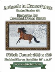 Snowside Stallion Cross Stitch Pattern / StitchX Craft Designs