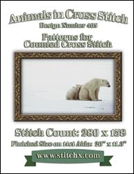 Nuzzling Polar Bear Cross Stitch Pattern / StitchX Craft Designs