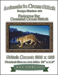 Mountainside Leopard Cross Stitch Pattern / StitchX Craft Designs