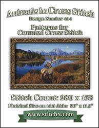 Blue Skies Elk Cross Stitch Pattern / StitchX Craft Designs