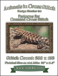 Camouflage Lizard Cross Stitch Pattern / StitchX Craft Designs