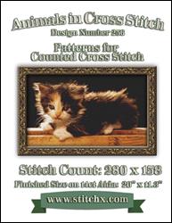 Adorable Calico Kitten Cross Stitch Pattern / StitchX Craft Designs