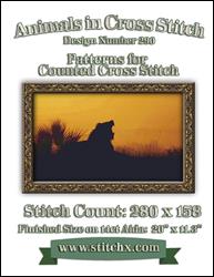 Angry Lion Silhouette Cross Stitch Pattern / StitchX Craft Designs