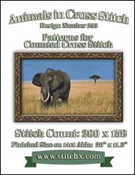 Savannah Elephant Cross Stitch Pattern / StitchX Craft Designs