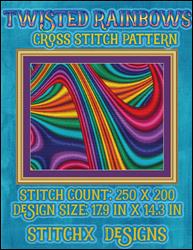 Twisting Rainbows Cross Stitch Pattern / StitchX Craft Designs