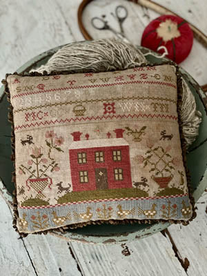 Rose Cottage Sampler Pinkeep / Stacy Nash Designs